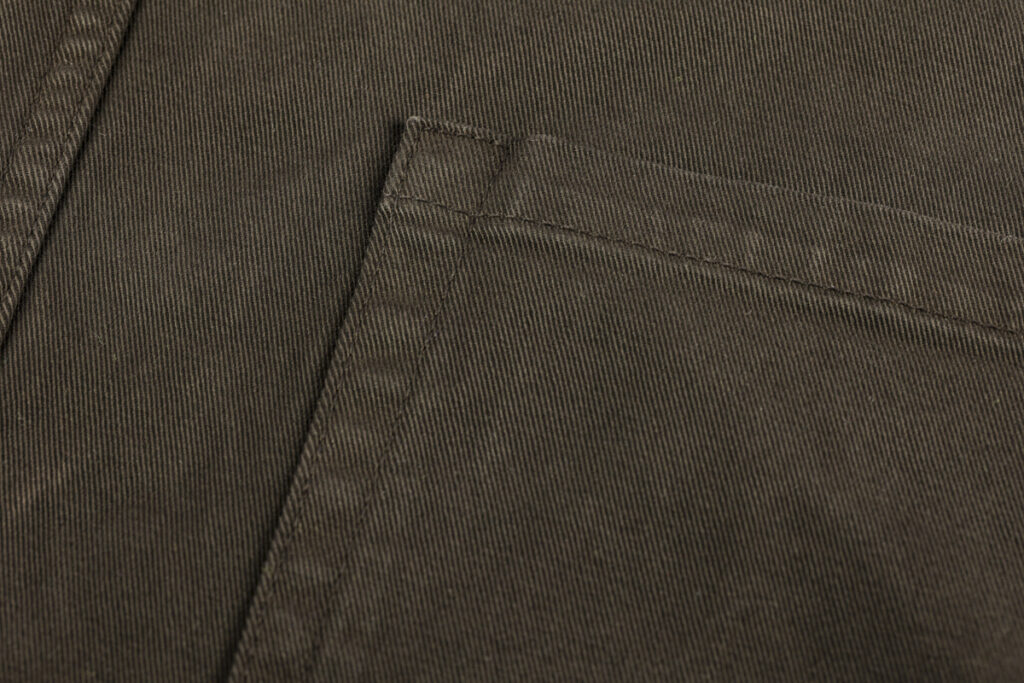 Tessuto per abbigliamento in cotone, cotone ed elastomero, peso pantalone